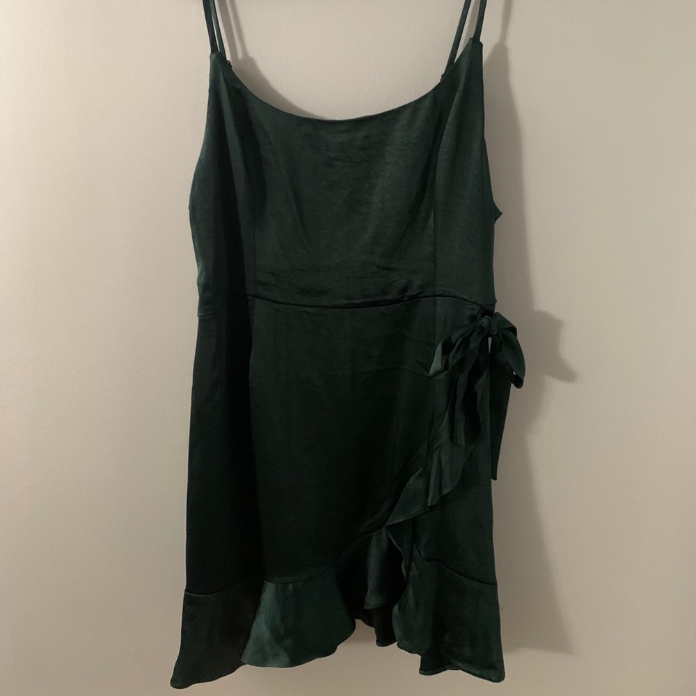 NWT wild fable Teal Silk Dress